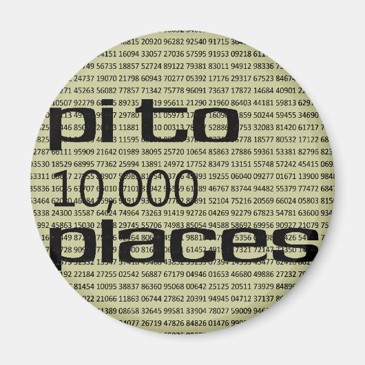 Pi bis 10000 Plätze Magnet (Vorne)