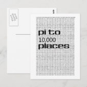 Pi bis 10000 Plätze Postkarte (Vorne/Hinten)
