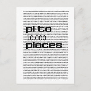 Pi bis 10000 Plätze Postkarte