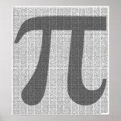 Pi bis 10.000 Ziffern Poster drucken (Vorne)
