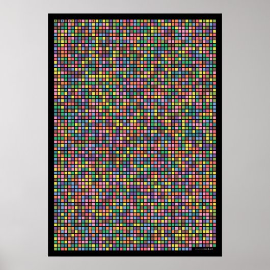 Pi bis 3.141. Dezimalstelle Poster (Vorne)