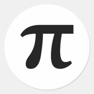 Pi Black Writing Runder Aufkleber
