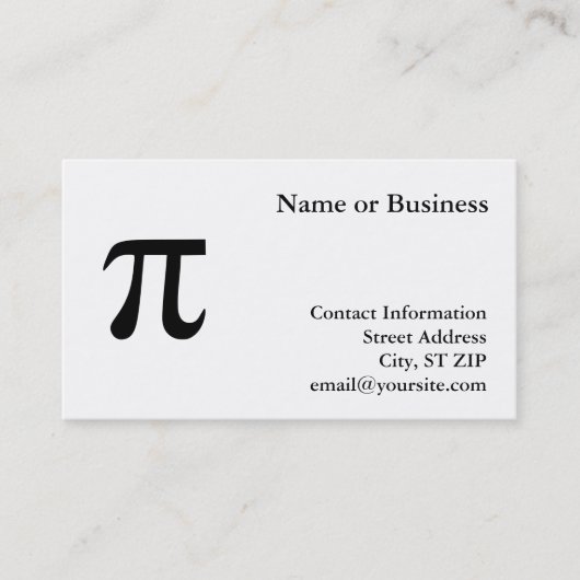 Pi Business Cards Visitenkarte (Vorderseite)