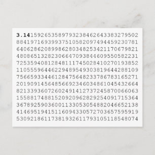 Pi Celebrate 3,14 Pi Day Postkarte