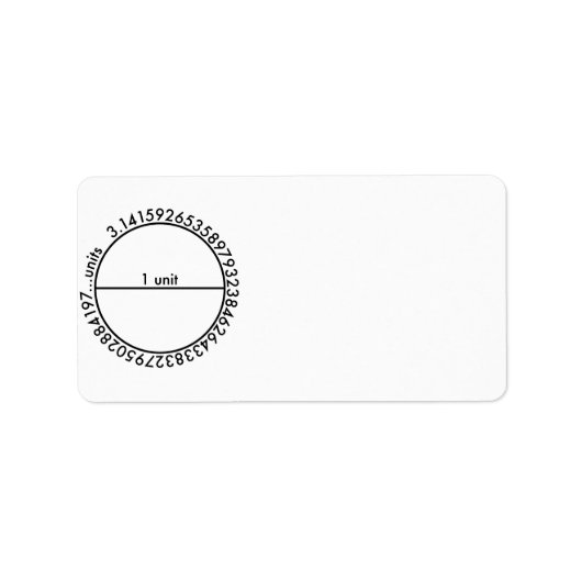 Pi Circle Adressaufkleber (Vorne)