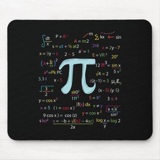 Pi Circle Number Formeln Nerdy Mathematicians Pi Mousepad (Vorne)