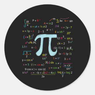 Pi Circle Number Formeln Nerdy Mathematicians Pi Runder Aufkleber