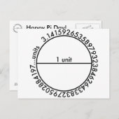 Pi Circle Postkarte (Vorne/Hinten)