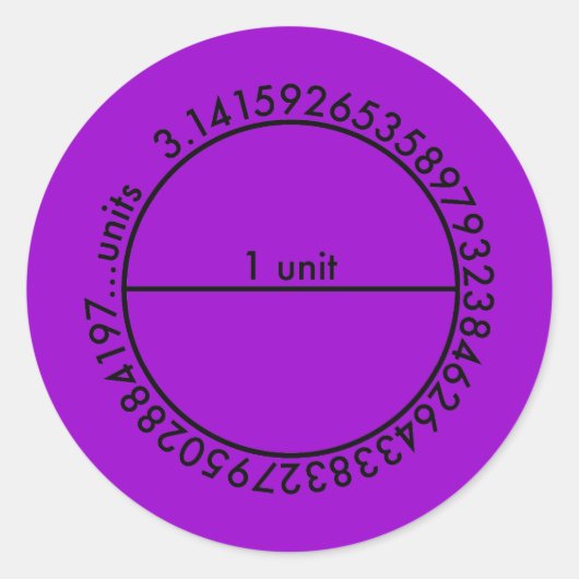Pi Circle Runder Aufkleber (Vorderseite)