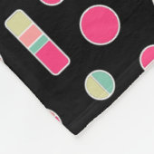 Pi Circles and Bars Pattern 271019v1 - Black Fleecedecke (Ecke)