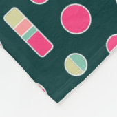 Pi Circles and Bars Pattern 271019v1 - Dark Green Fleecedecke (Ecke)