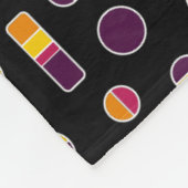 Pi Circles and Bars Pattern 271019v2 - Black Fleecedecke (Ecke)