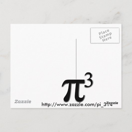 Pi Cubed (PIE CUBED) PI PIE CRUST Postkarte (Rückseite)