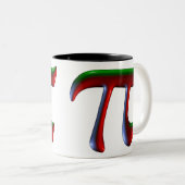 Pi Dark Disco Zweifarbige Tasse (VorderseiteRechts)
