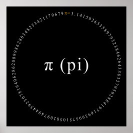 Pi, das irrationale, mathematisch konstante Poster