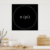 Pi, das irrationale, mathematisch konstante Poster (Küche)