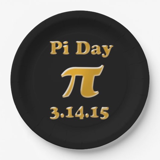Pi Day 2015 9 Zoll Papier-Teller Pappteller (Vorderseite)