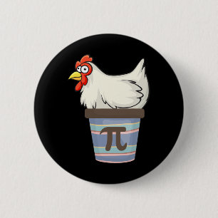 Pi Day 2025 Math Lover Mathematics Chicken Pot Pie Button