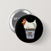Pi Day 2025 Math Lover Mathematics Chicken Pot Pie Button (Vorne & Hinten)