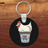 Pi Day 2025 Math Lover Mathematics Chicken Pot Pie Schlüsselanhänger (Vorderseite)