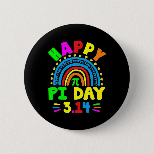 Pi Day 2025 Pi Day Rainbow Button (Vorderseite)