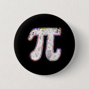 Pi Day 2025 Retro Vintag Mathematiklehrerin Frauen Button