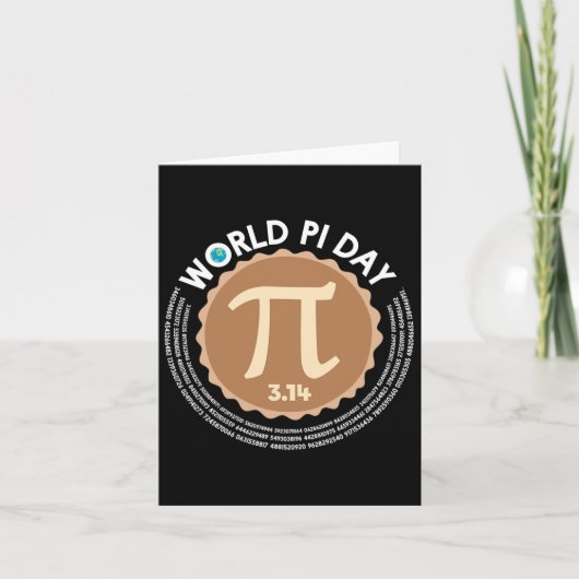 Pi Day - 3.14 März 14 - Math Geometry Nerd - Pie Karte (Vorderseite)