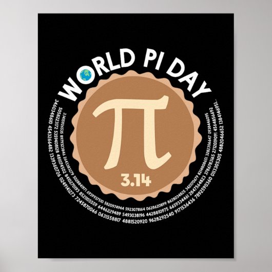Pi Day - 3.14 März 14 - Math Geometry Nerd - Pie Poster (Vorne)
