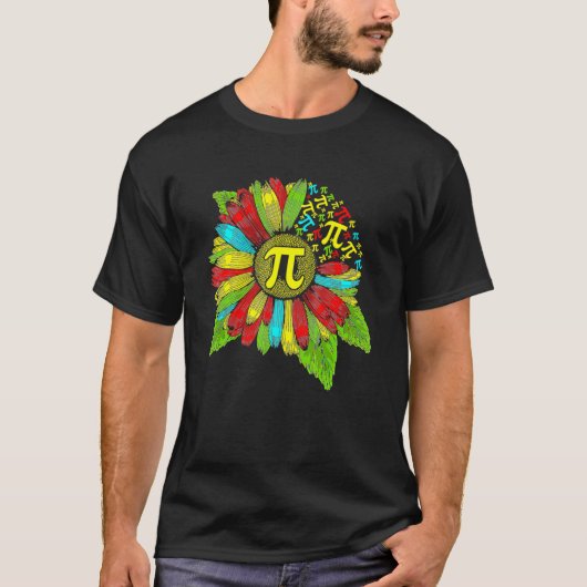 Pi Day 3 14 Sunflower Symbol Math Lovers Geek Nerd T-Shirt (Vorderseite)