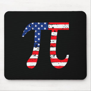 Pi Day American Flag Patriotic Mah Nerd Geek 3.14 Mousepad