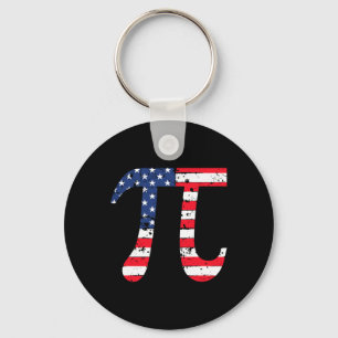 Pi Day American Flag Patriotic Mah Nerd Geek 3.14 Schlüsselanhänger