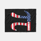 Pi Day American Flag Patriotic Mathe Nerd 3.14 Fun Fleecedecke (Vorderseite (Horizontal))