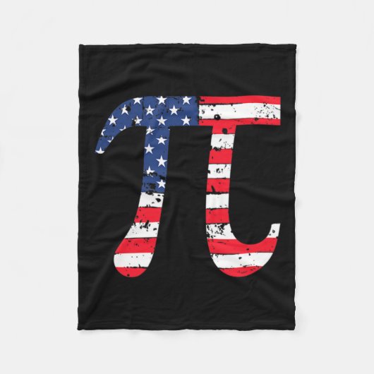 Pi Day American Flag Patriotic Mathe Nerd 3.14 Fun Fleecedecke (Vorderseite)