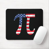 Pi Day American Flag Patriotic Mathe Nerd 3.14 Fun Mousepad (Mit Mouse)