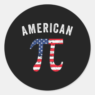 Pi Day American Flag Patriotic Mathe Nerd 3.14 Jul Runder Aufkleber