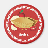 Pi Day Apple Pie Cartoon Zeichennummern Magnet (Vorne)