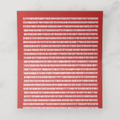 Pi Day Apple Pie Cartoon Zeichennummern Platzkarte (Innenseite Aufgefaltet)