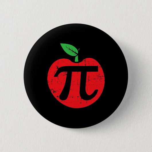 Pi Day Apple Pie Pun 3.14 Niedlich Mathe Lover Leh Button (Vorderseite)