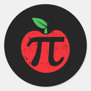 Pi Day Apple Pie Pun 3.14 Niedlich Mathe Lover Leh Runder Aufkleber