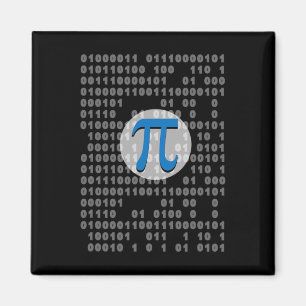 Pi Day Ascii Binärkode 3.14 Pi Symbol Mathematik N Magnet