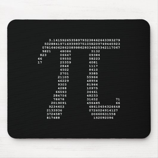 Pi Day Ascii Pi 3,14 Number Math Geek Mousepad (Vorne)