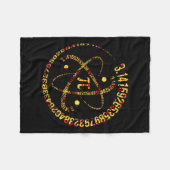 Pi Day Atom Pi 3.14 Science Math Lover Fleecedecke (Vorderseite (Horizontal))