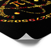 Pi Day Atom Pi 3.14 Science Math Lover Poster (Ecke)