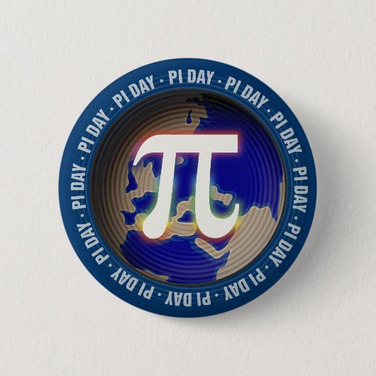 Pi Day auf Erden | Math Button (Vorderseite)