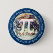 Pi Day auf Erden | Math Button (Vorderseite)