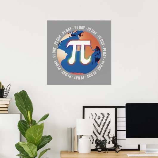 Pi Day auf Erden | Math Poster (Heimbüro)