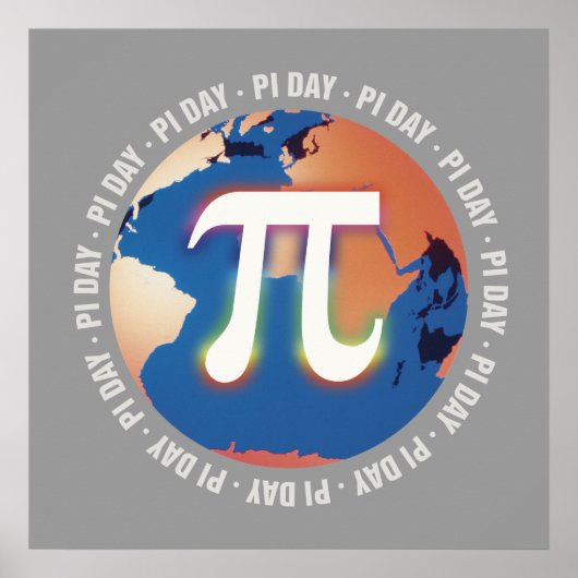 Pi Day auf Erden | Math Poster (Vorne)