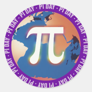 Pi Day auf Erden   Mathematik Runder Aufkleber