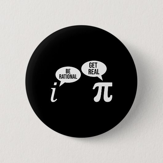 Pi Day Be Rational erhalten echte lustige Mathe Gl Button (Vorderseite)