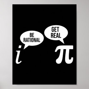 Pi Day Be Rational erhalten echte lustige Mathe Gl Poster